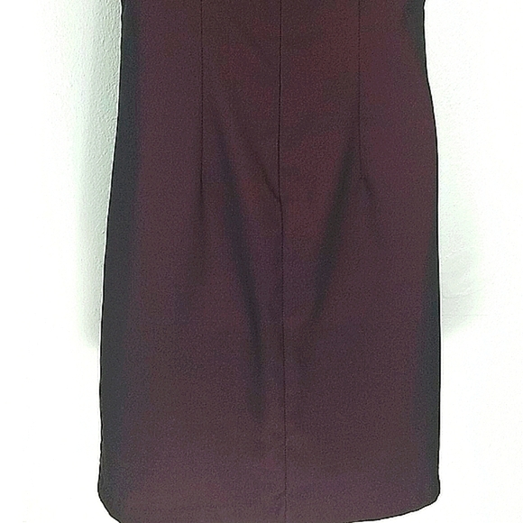 CDC Red Sheath Dress Petite 10P Midi Stretch Sleeveless Cocktail Career Classic - Picture 8 of 11